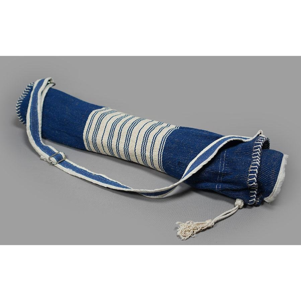 Yoga Cylindrical Bag (Denim Blue with Pattern)