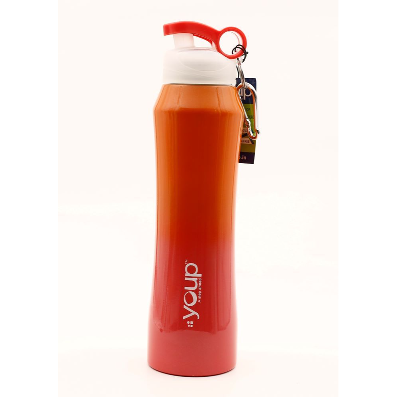 Youp Thermosteel Orange and Red Color Water Bottle PASSION701 - 700 ml