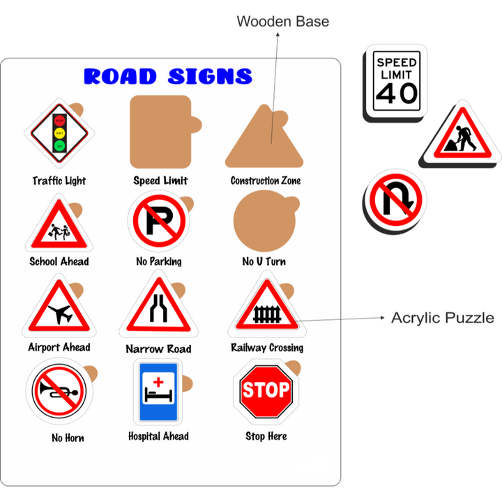 Educational Puzzle - Road Signs