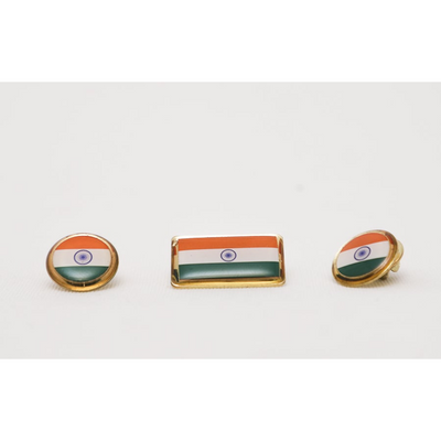 Indian flag lapel pins rectangle (set of 11)