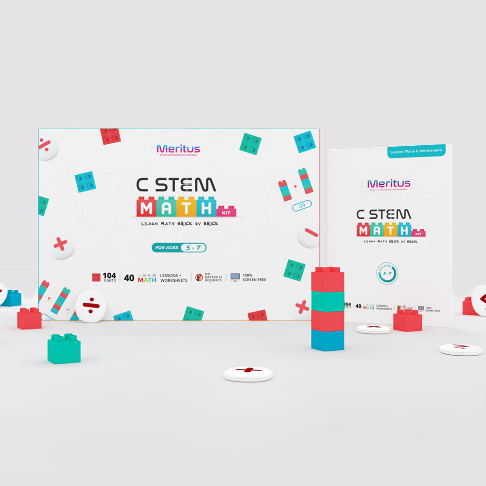 CSTEM Math Kit (96 Plastic bricks)