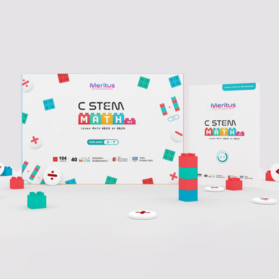 CSTEM Math Kit (96 Plastic bricks)