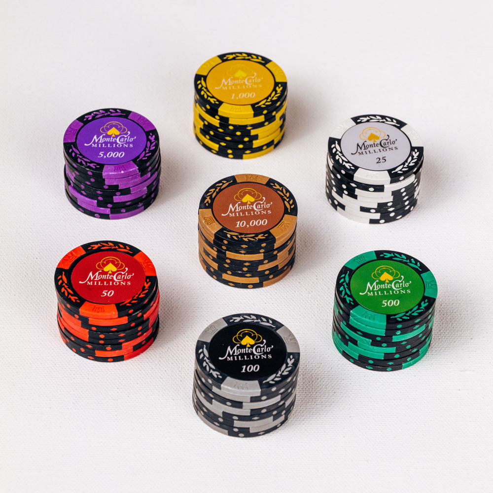Monte Carlo Poker Chip Set - Clay Material (300 & 500Pieces)