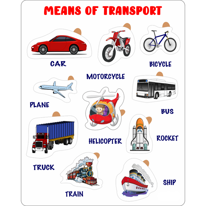 Educational Puzzle - Means of Transport