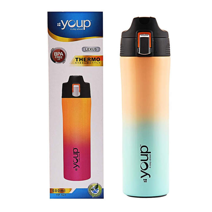 Youp Thermosteel Insulated Green color Water Bottle LEXUS - 500 ml