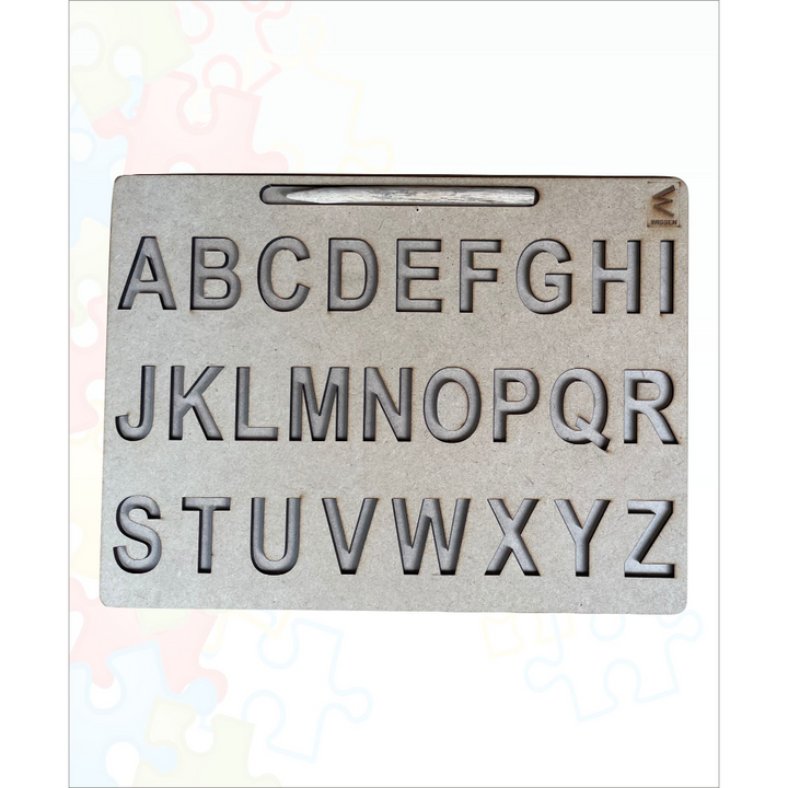 Wooden Capital Alphabet Tracing Board