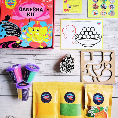 DIY Ganesha Kit (Make Eco Ganpati, Rangoli, Toran, Stamp)