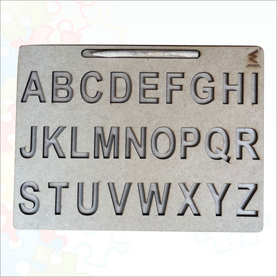 Wooden Capital Alphabet Tracing Board