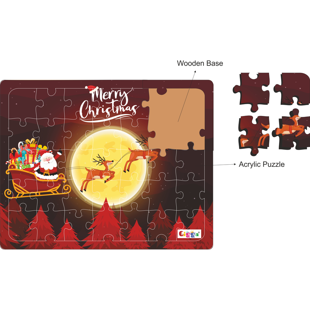 Christmas Puzzle - Dark Red