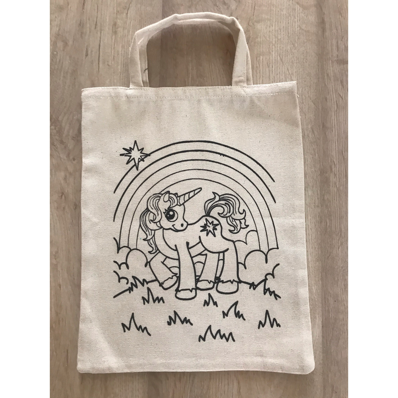 DIY Colouring Magical Unicorn Tote Bag