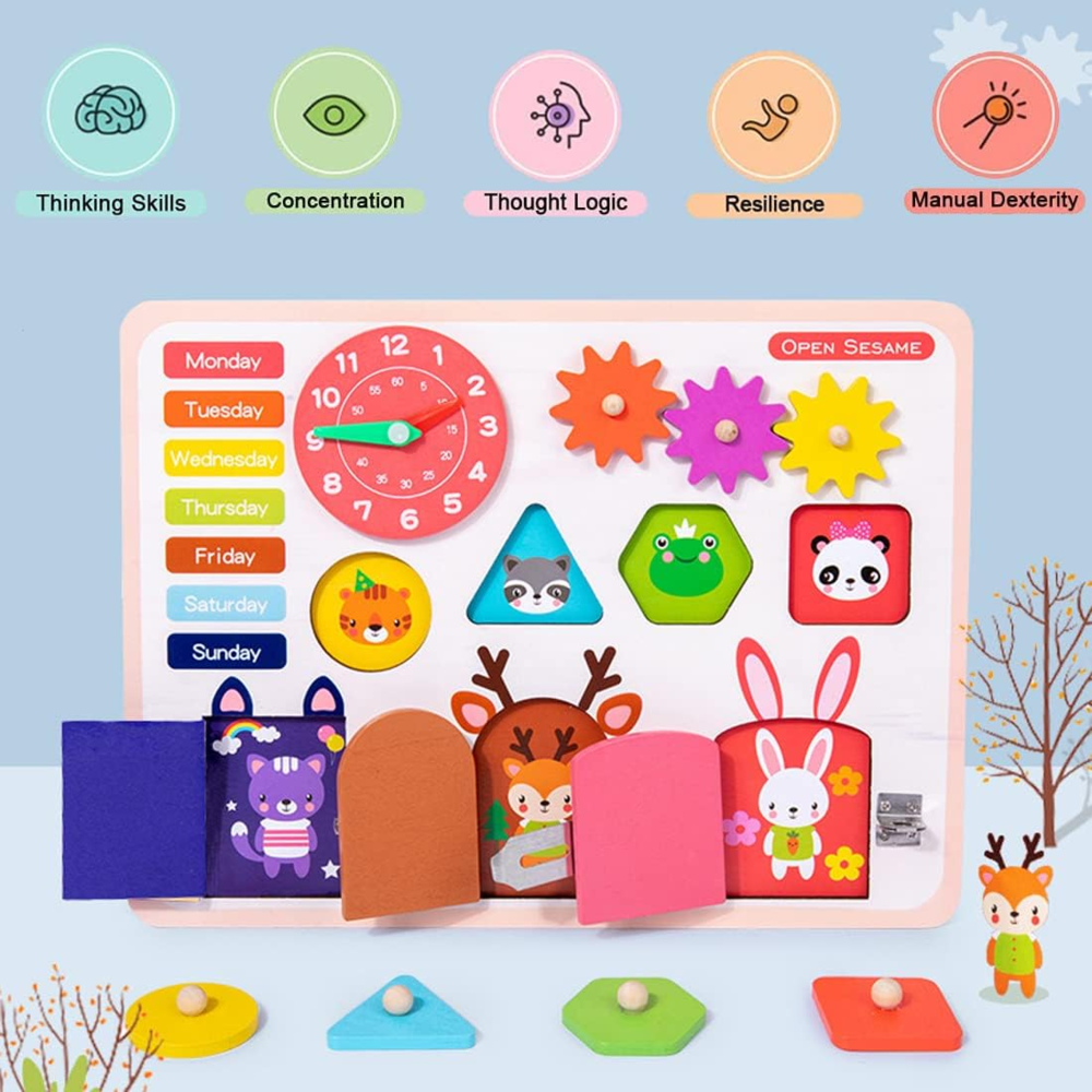 Smart Busy Board Montessori Toys for Toddlers (Assorted Designs)