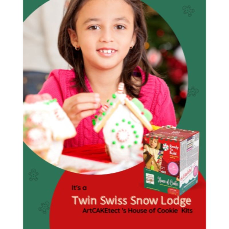 Twin Swiss Snow Lodge (House of Cookie Kit)