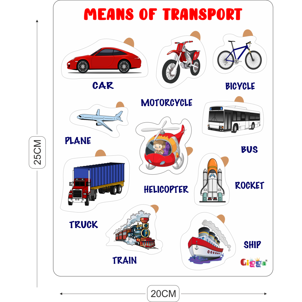 Educational Puzzle - Means of Transport