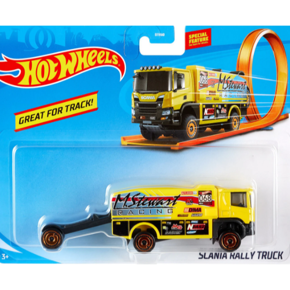 Licensed Diecast Hotwheels Scania Rally Toy Track Truck