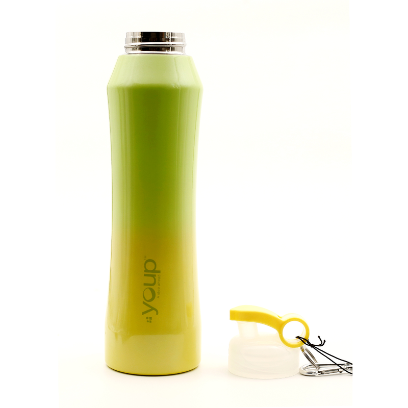 Youp Thermosteel Green and Yellow Color Water Bottle PASSION901 - 900 ml