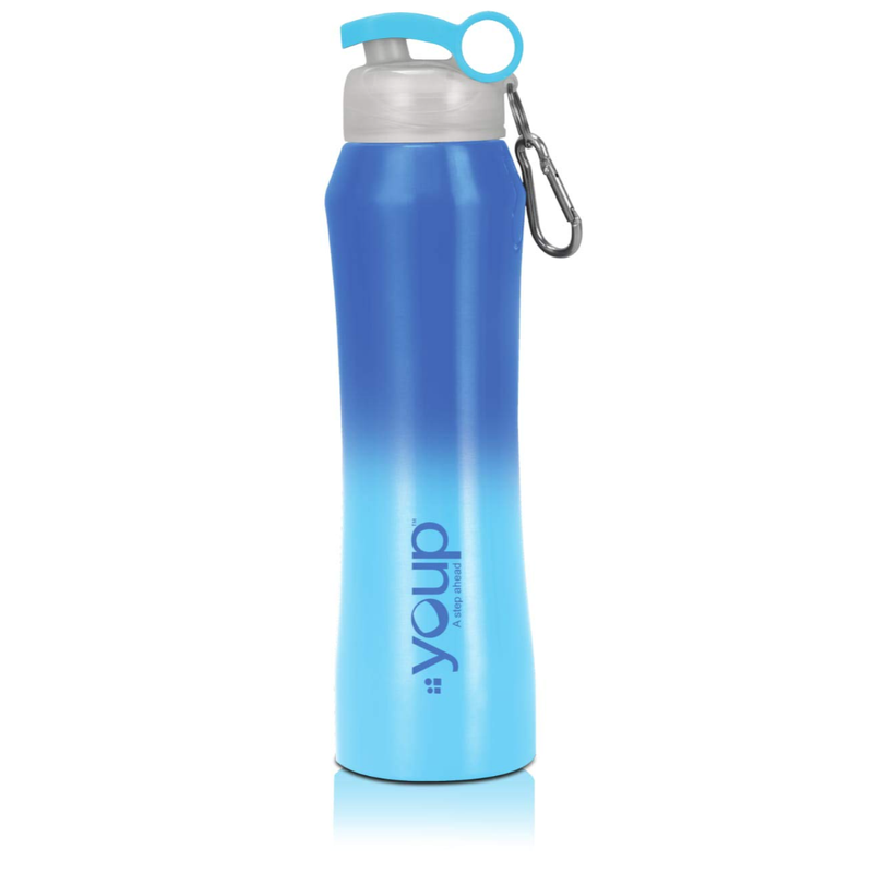 Youp Thermosteel Light Blue and Dark Blue Color Water Bottle PASSION901 - 900 ml