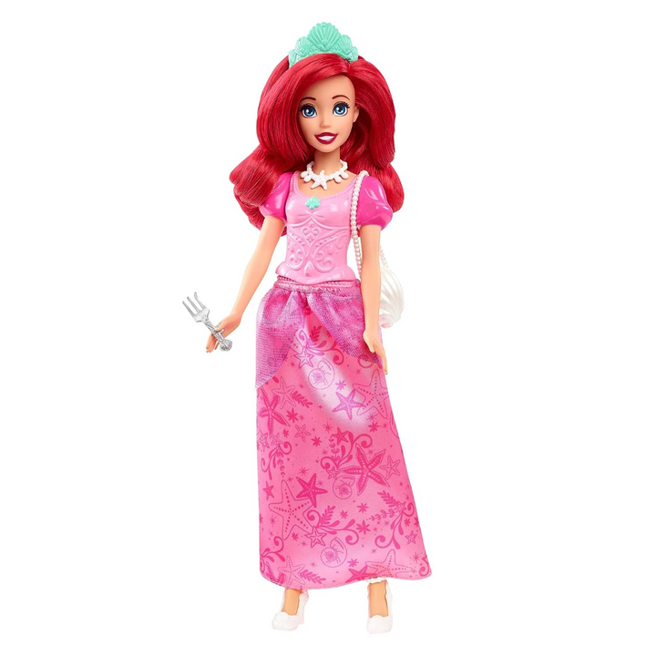 Mattel Disney Original Princess Ariel in Pink Dress with 9 Accessories by Mattel (3-9 Years)