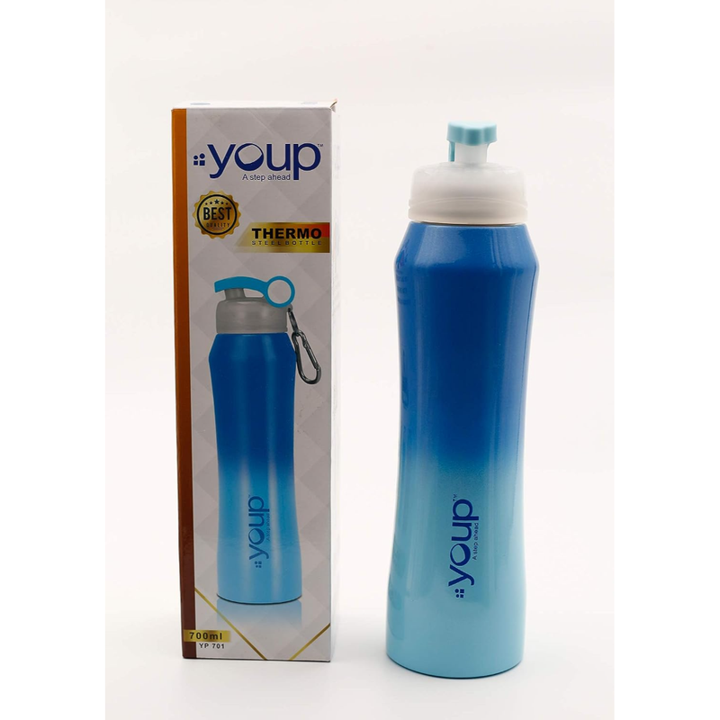 Youp Thermosteel Light Blue and Dark Blue Color Water Bottle PASSION901 - 900 ml