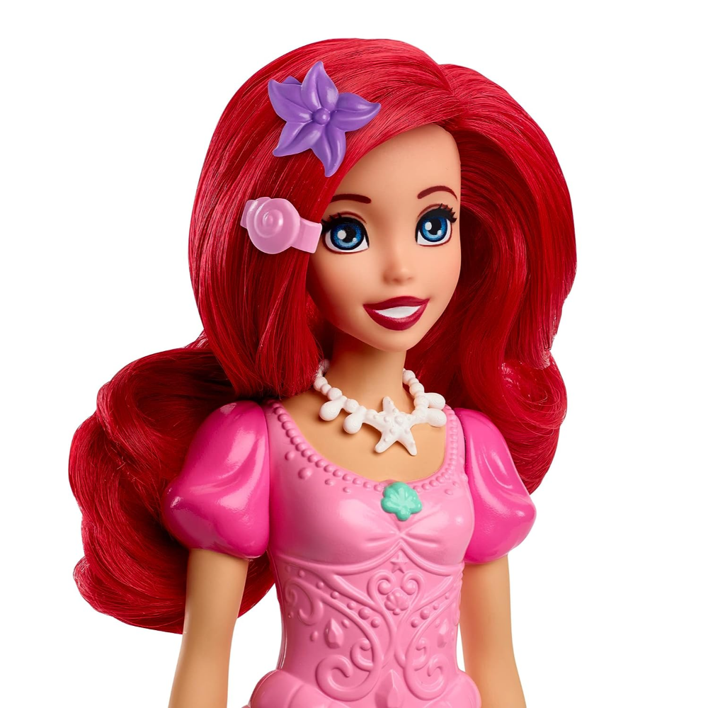 Mattel Disney Original Princess Ariel in Pink Dress with 9 Accessories by Mattel (3-9 Years)