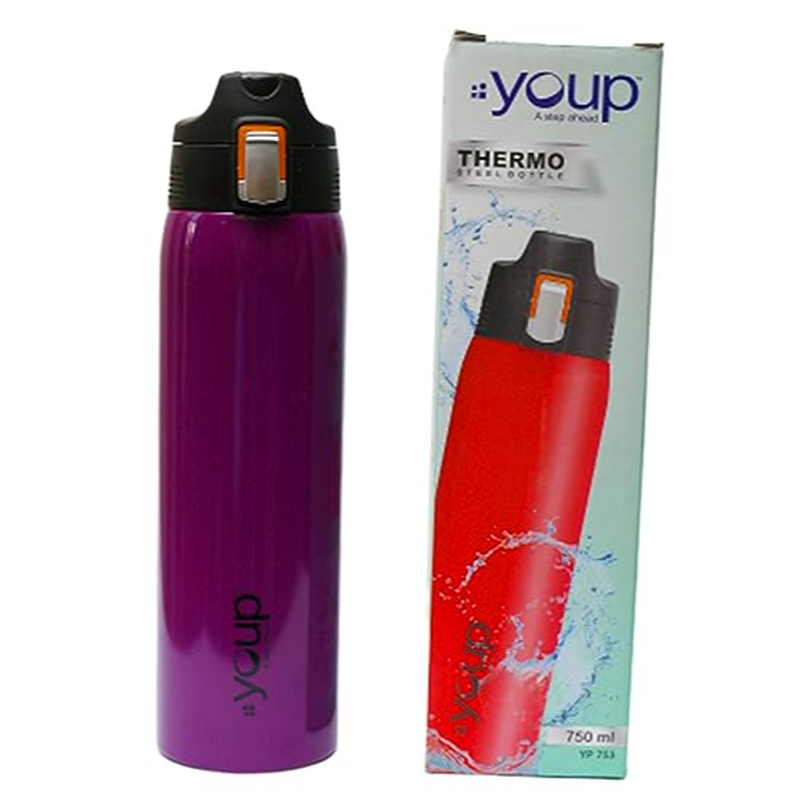 Youp Thermosteel Purple Color Water Bottle ROYAL - 750 ml