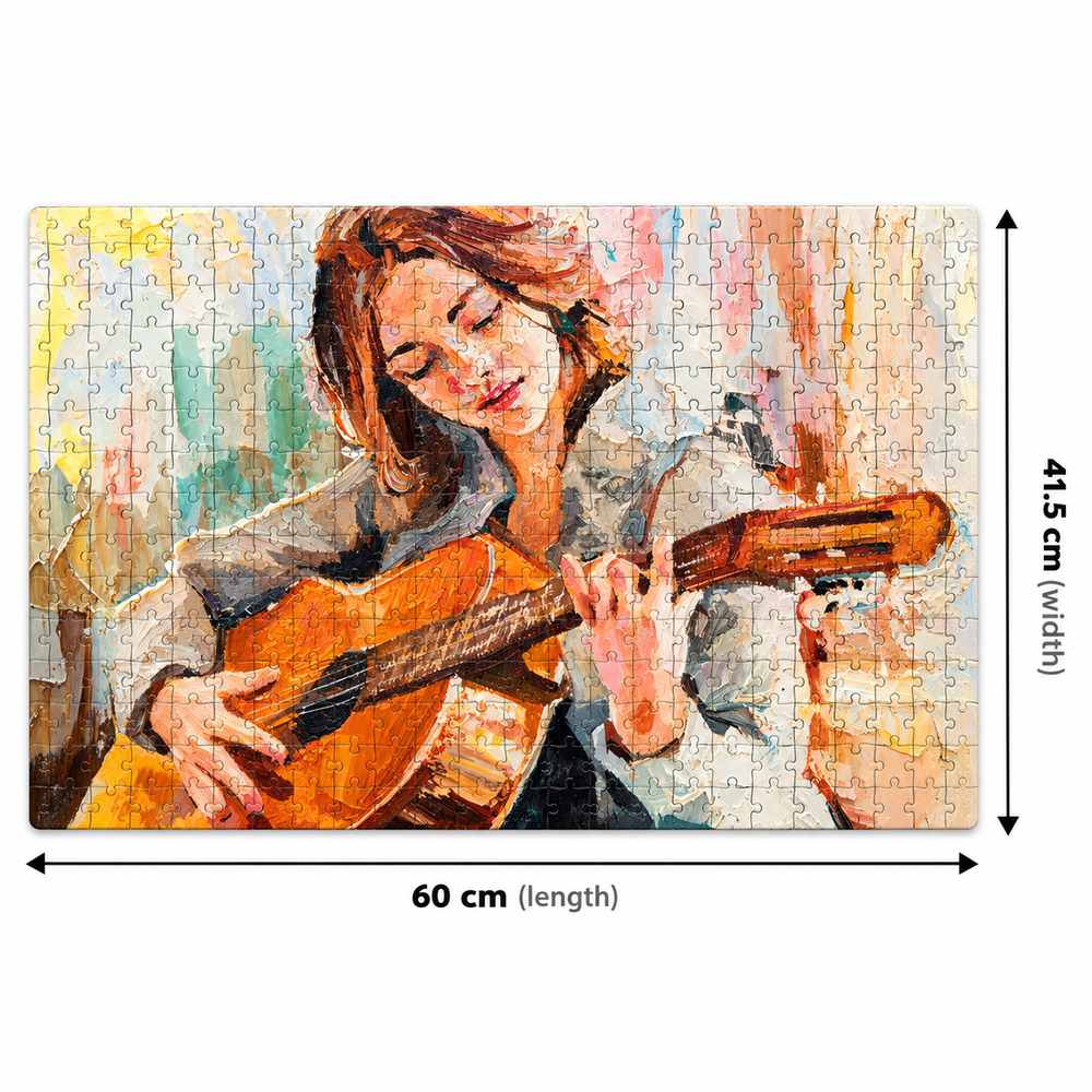 Frank The Guitarist 750-Piece Jigsaw Puzzle | Musical-Themed Puzzle for Adults & Teens