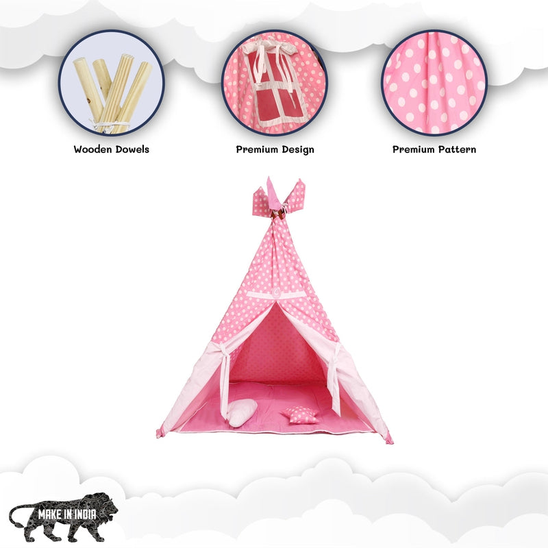 Teepee Tent Full Set - Baby Pink