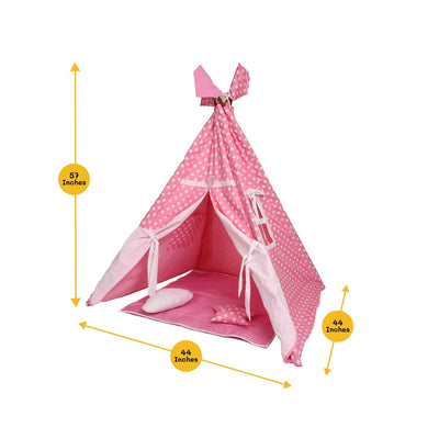 Teepee Tent Full Set - Baby Pink