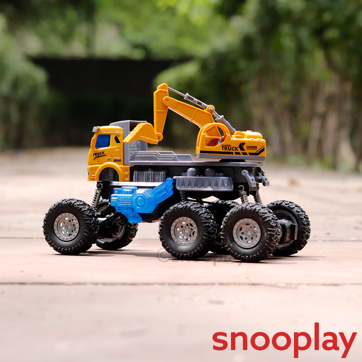 Remote Control Construction Truck Toy | Off-Road Tyres | 6WD | 1:16 Scale (5-10 Years)