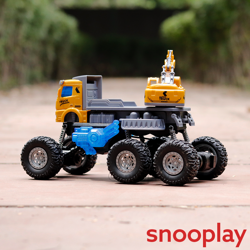Remote Control Construction Truck Toy | Off-Road Tyres | 6WD | 1:16 Scale (5-10 Years)