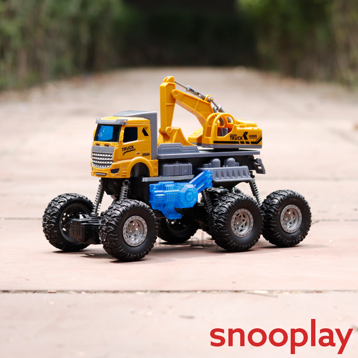 Remote Control Construction Truck Toy | Off-Road Tyres | 6WD | 1:16 Scale (5-10 Years)