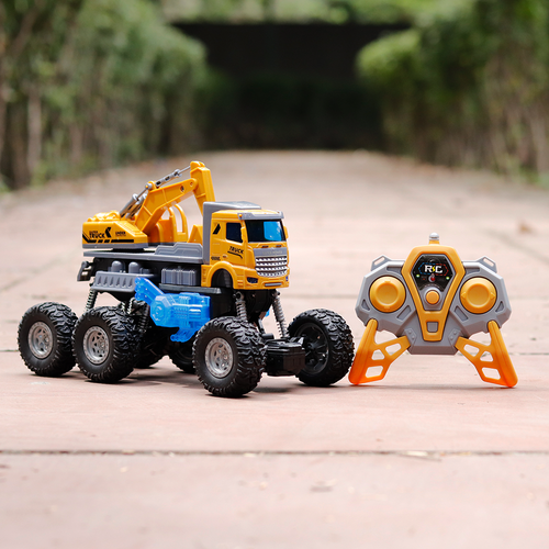 Remote Control Construction Truck Toy | Off-Road Tyres | 6WD | 1:16 Scale (5-10 Years)