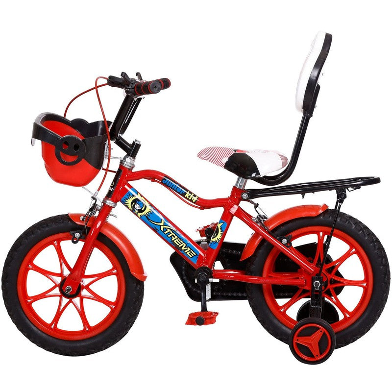 14 Inches Steel Rim Kids Cycle for 2 to 5 Years of Boys and Girls Red - COD Not Available