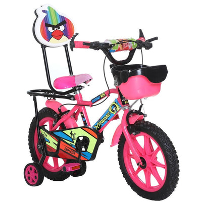 14 Inches Mag Wheel  Kids Cycle for 2 to 5 Years of Boys and Girls (JK14 Mag Wheel) Floroscent Pink - COD Not Available