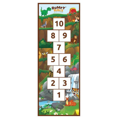 Kids Hopscotch Game Sheet - Jungle Themed Design