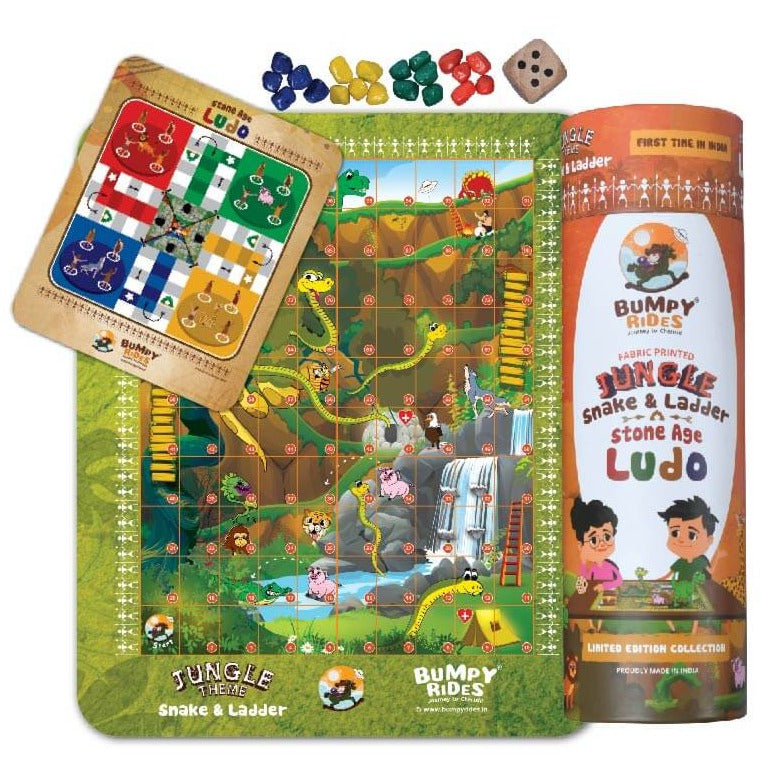 Jungle Themed Ludo Snake And Ladder Board Game