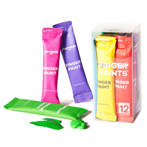 Jarmelo Color Burst Finger Paints - 12 Colors