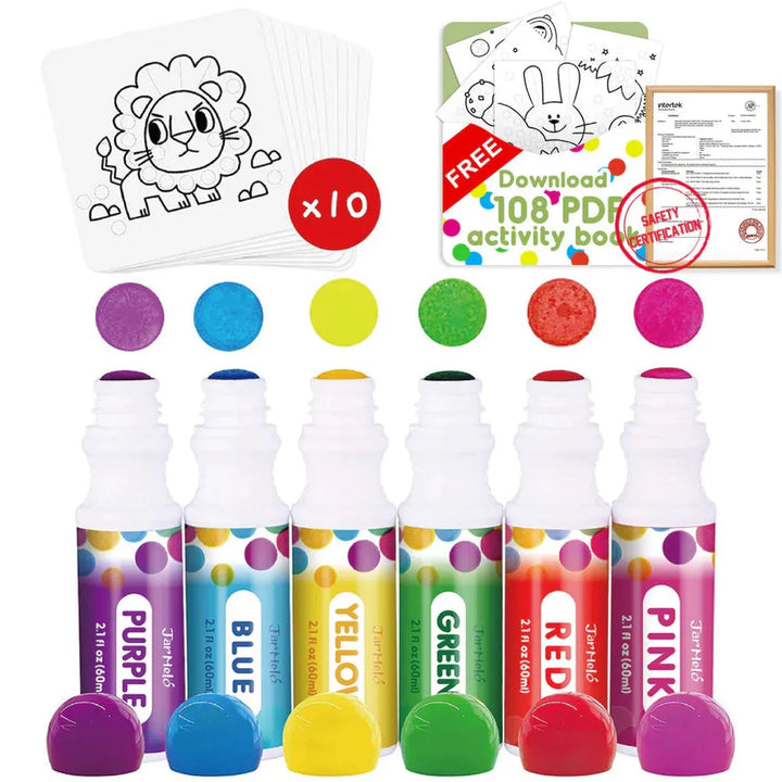 Jar Melo 6 Colors Dot Painting (3-6 Years)
