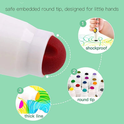 Special Round Tip Washable Markers (24 Colors)