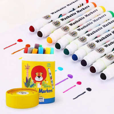 Special Round Tip Washable Markers (24 Colors)