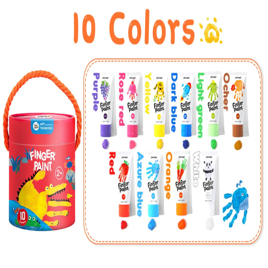 Washable Finger Paint Colors Set