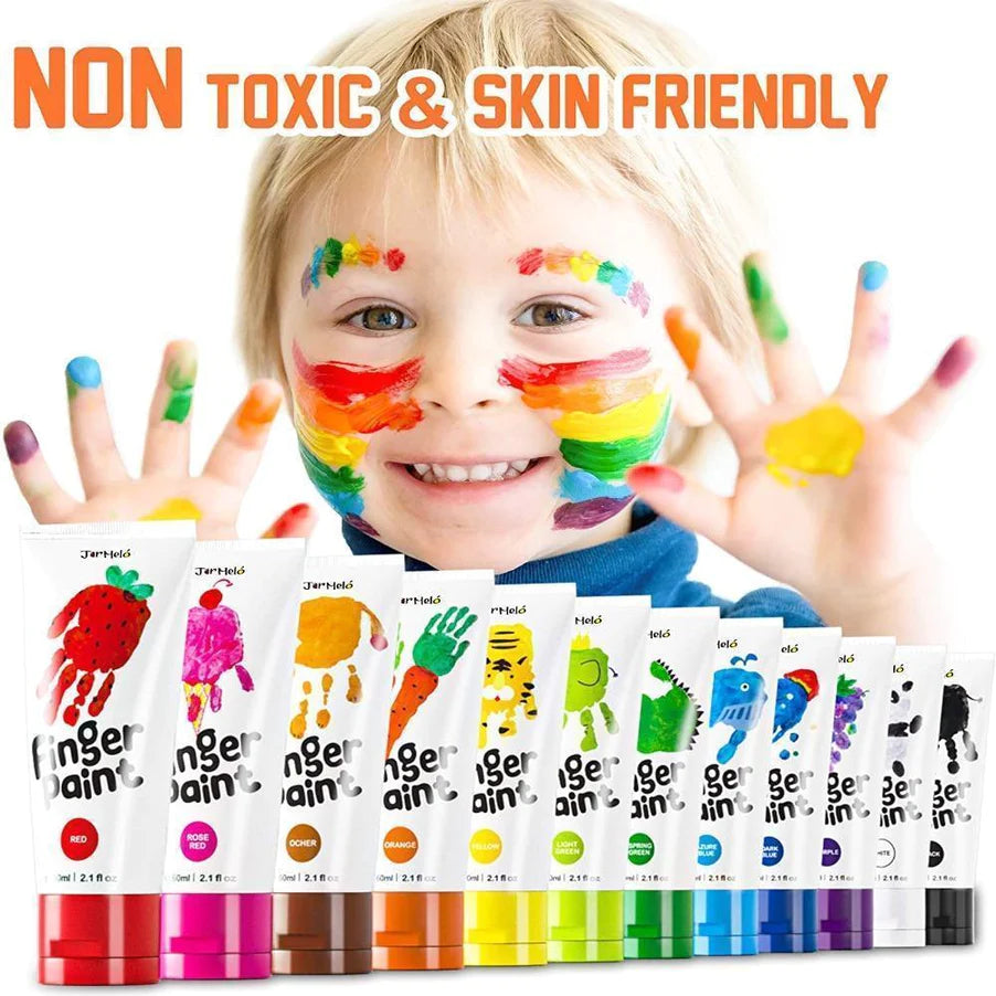 Washable Finger Paint Colors Set