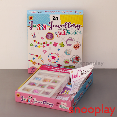 Applefun 'n' Learn 2 In 1 DIY Jazzy Jewellery with New Nail Fashion (5-10 Years)