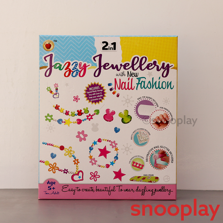 Applefun 'n' Learn 2 In 1 DIY Jazzy Jewellery with New Nail Fashion (5-10 Years)