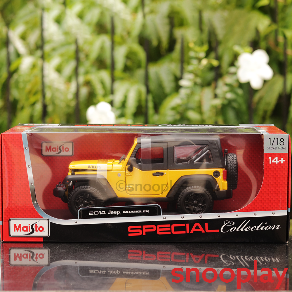 Licensed 2014 Jeep Wrangler Diecast Car Model (1:18 Scale)