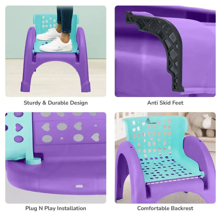 R for Rabbit Jelly Bean 3 in 1 Multi-Functional Kids Chair - Purple