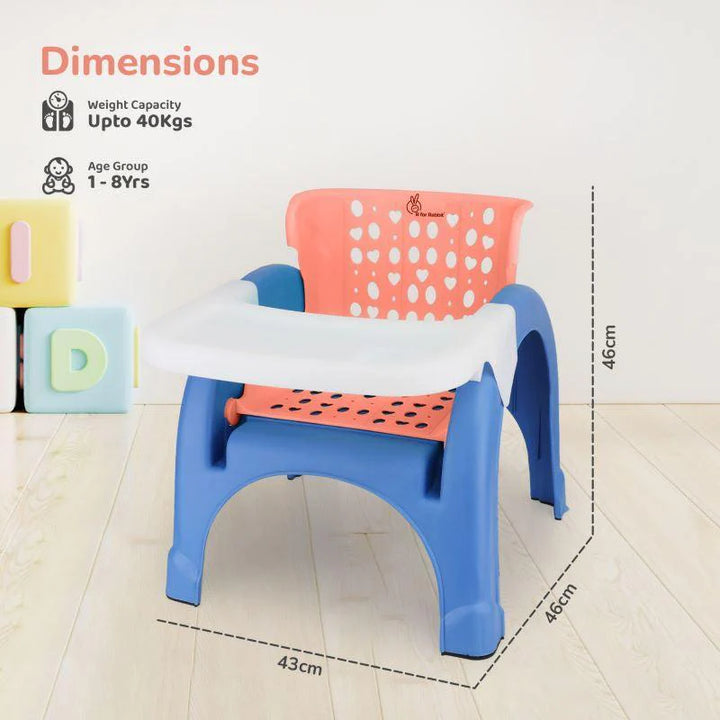 R for Rabbit Jelly Bean 3 in 1 Multi-Functional Kids Chair - Orange Blue