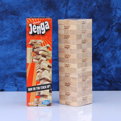 Hasbro Original Licensed Classic Jenga Game - Pull, Stack & Crack (6 Years till Grown Ups)
