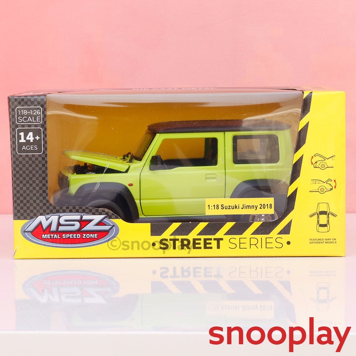 Suzuki Original Jimny 2018 Licensed Diecast Car with Openable Parts | 1:18 Scale (14 Years till Grown Ups)