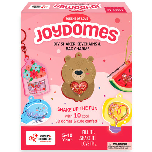 Chalk & Chuckles DIY Shaker Keychains & Bag Charms Joydomes – Tokens of Love | Encourages Creativity Skills
