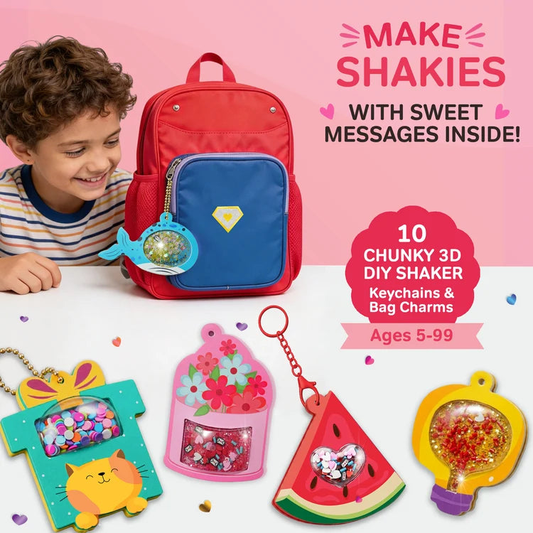 Chalk & Chuckles DIY Shaker Keychains & Bag Charms Joydomes – Tokens of Love | Encourages Creativity Skills